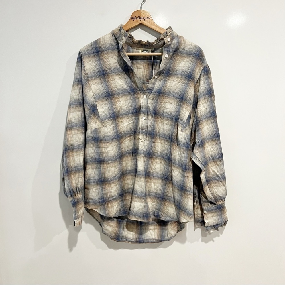 NWT Hartford Hyper Plaid Flannel Shirt - Picture 5 of 10